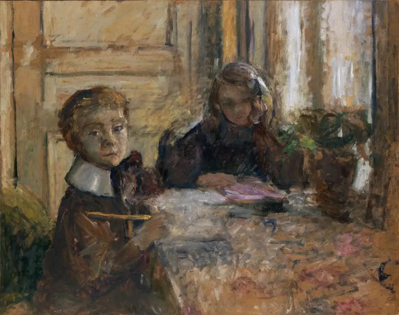 Annette e Jacques Roussel cumprindo seu dever - Édouard Vuillard