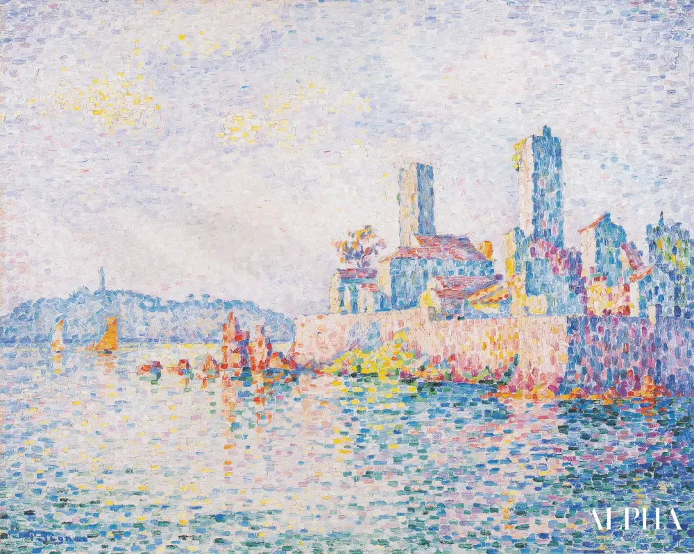 Antibes, les tours - Paul Signac - Reproductions de tableaux et peintures haut de gamme