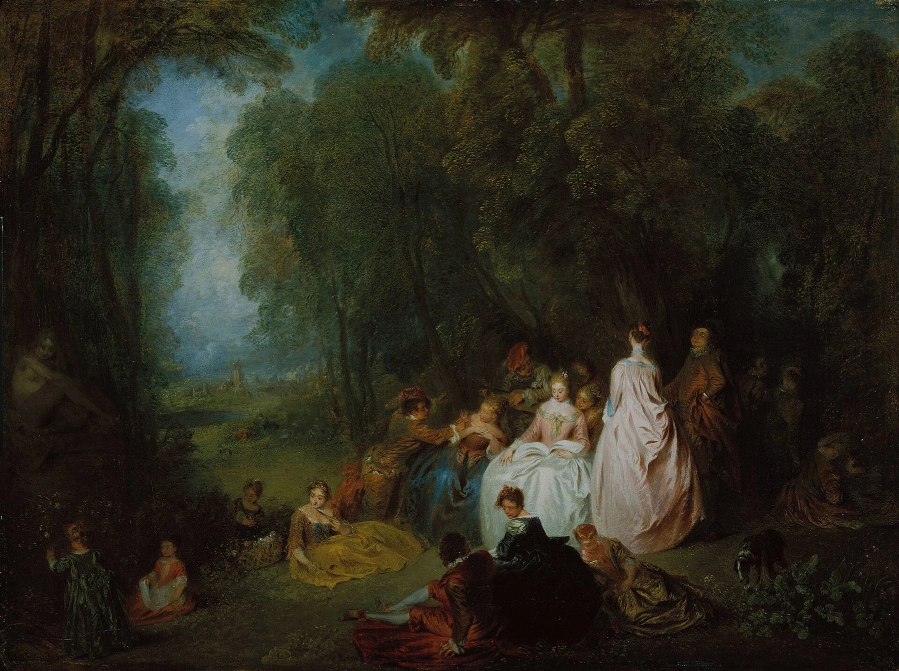 Réunion pastorale, peinture d’Antoine Watteau