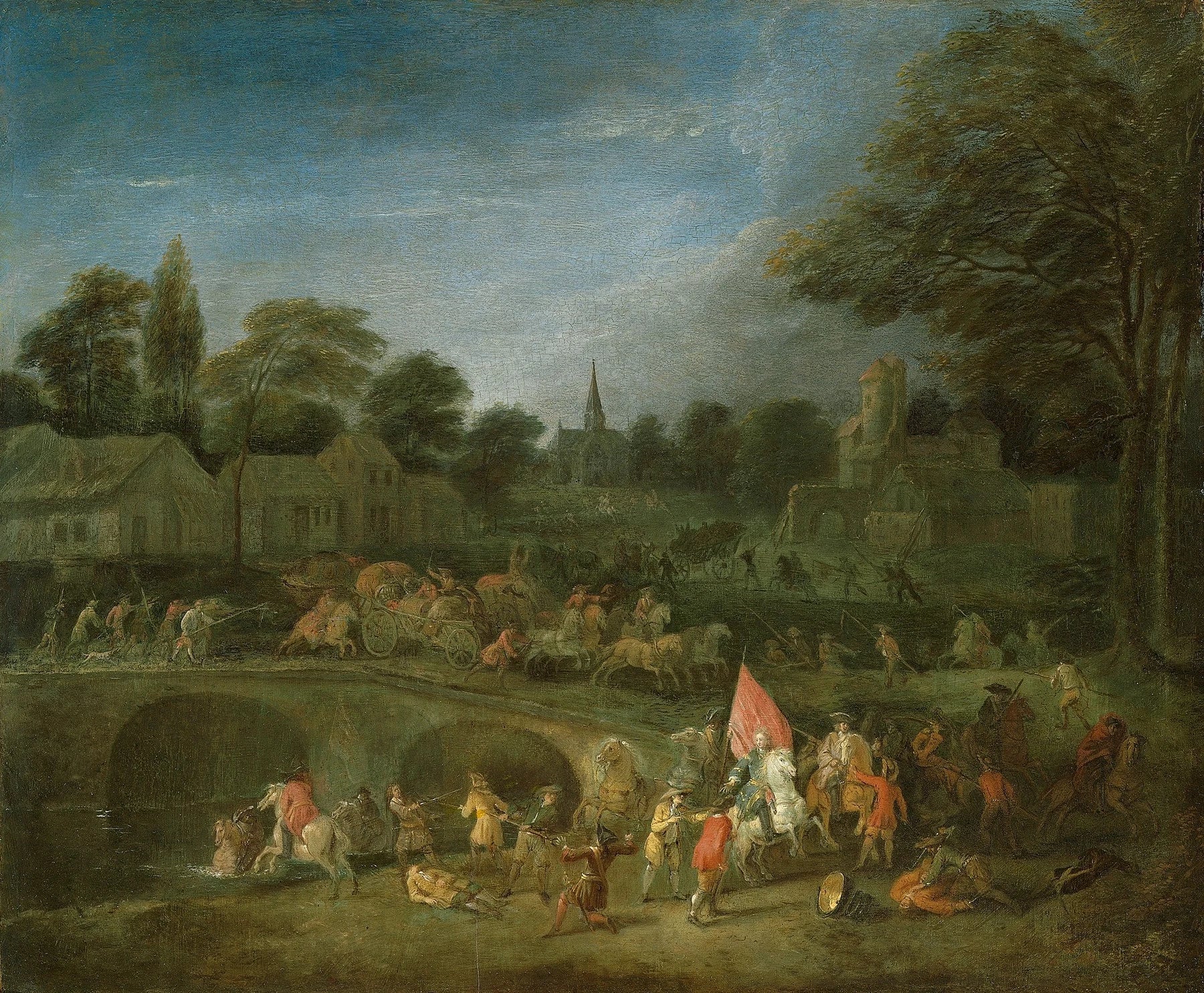 La Revanche des paysans, peinture d’Antoine Watteau