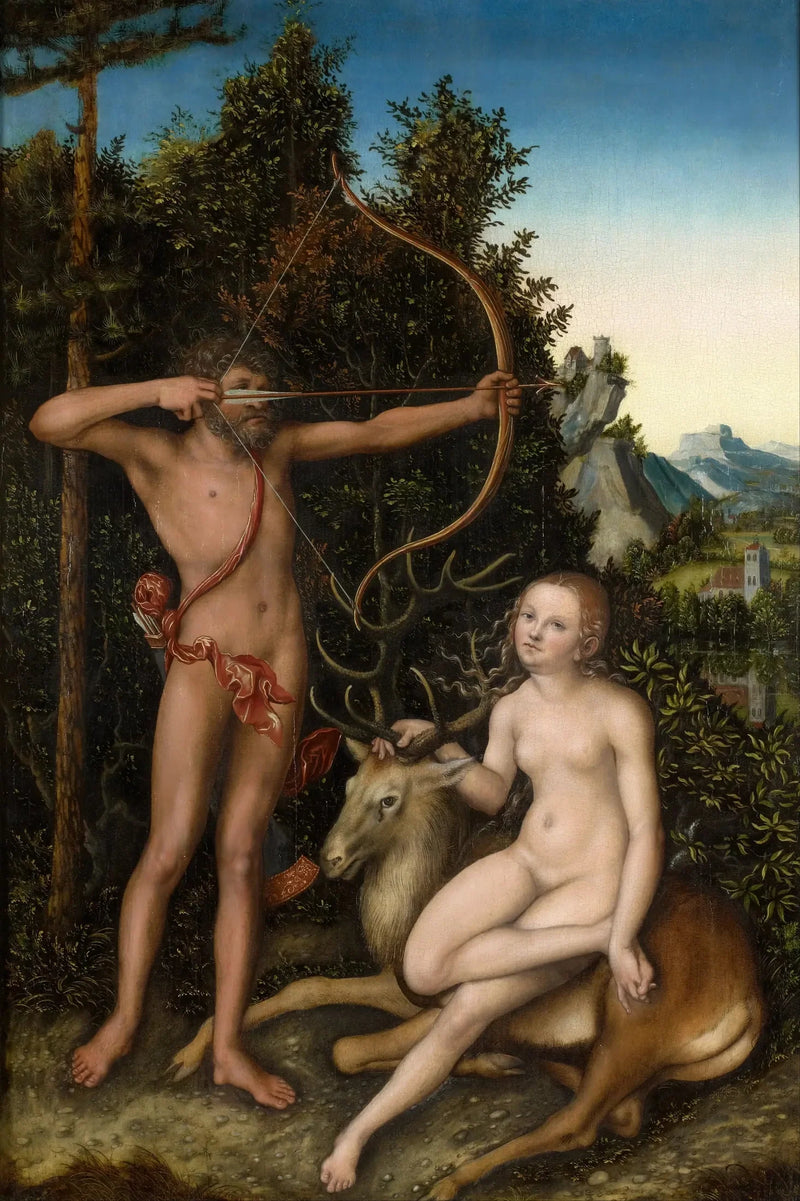 Apollon e Diana - Lucas Cranach, o Velho