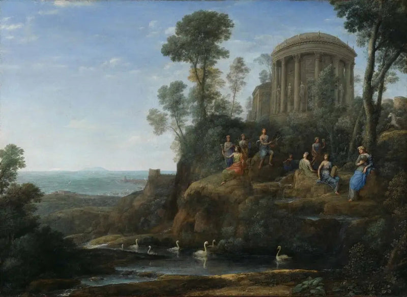 Apolo e as Musas no Monte Helicon - Claude Lorrain