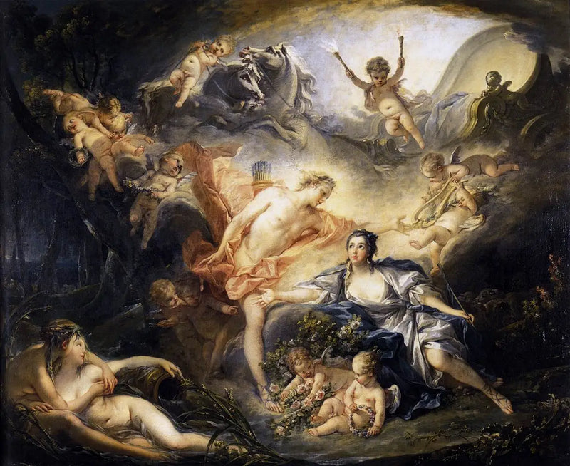 Apollon revelando sua divindade à pastora Issé - François Boucher
