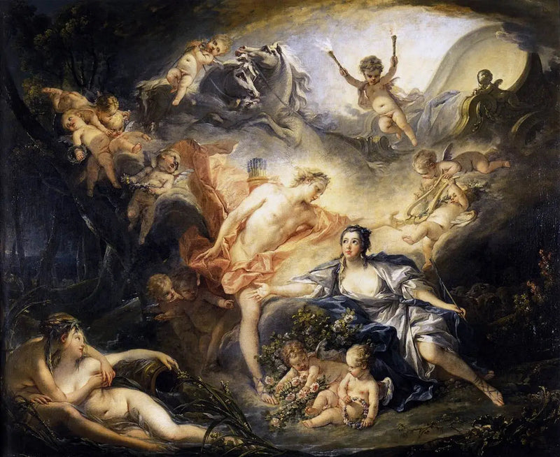 Apollon revelando sua divindade à pastora Issé - François Boucher