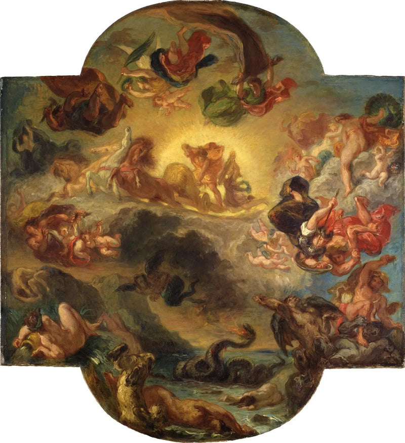 Apolo vencedor da serpente Python - Eugène Delacroix