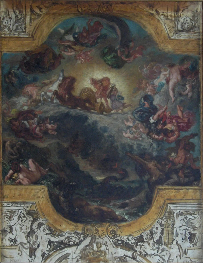 Apolo vencedor da serpente Python - Eugène Delacroix