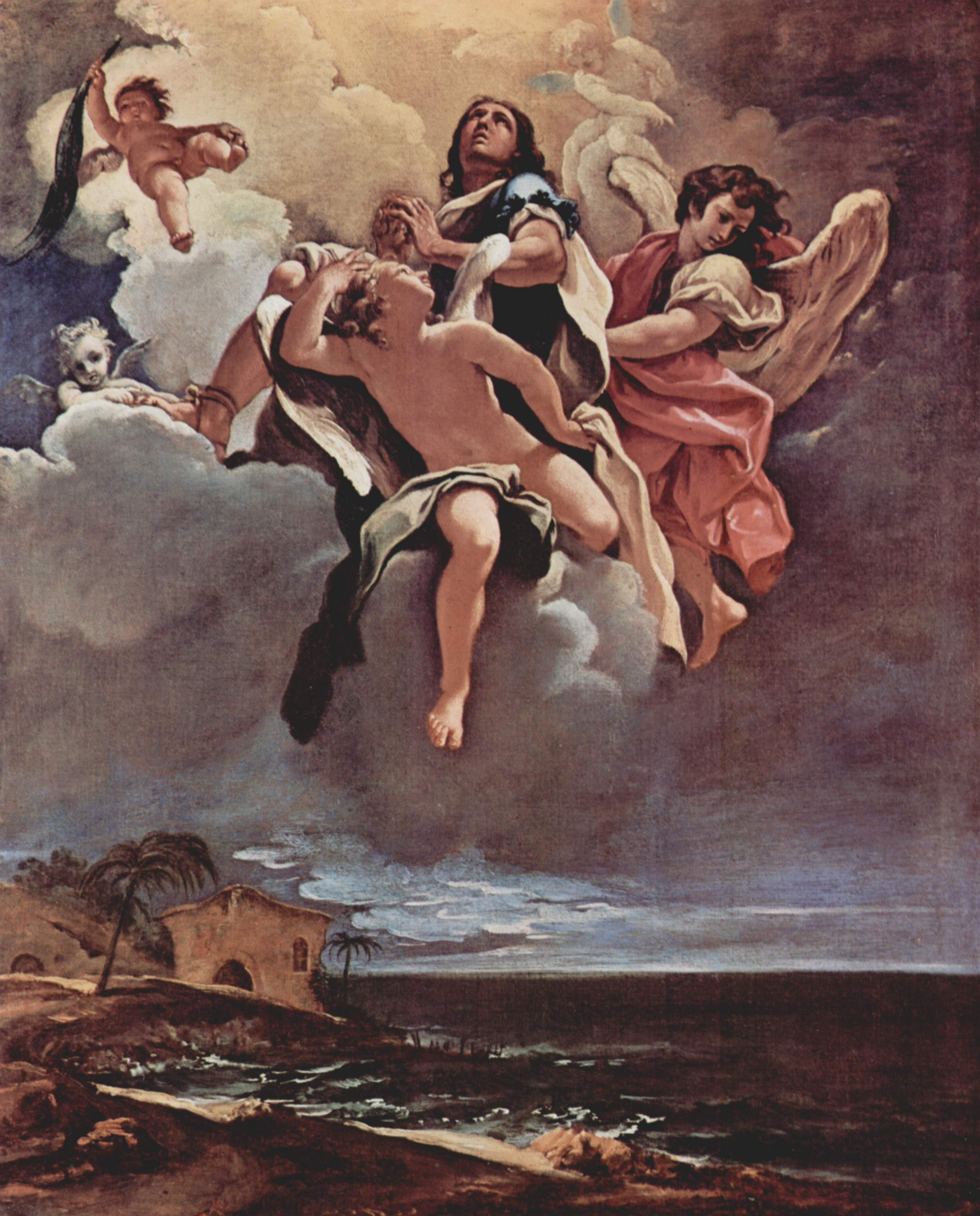 Apothéose d'un bienheureux - Sebastiano Ricci image 1 copie de tableau peinte à la main