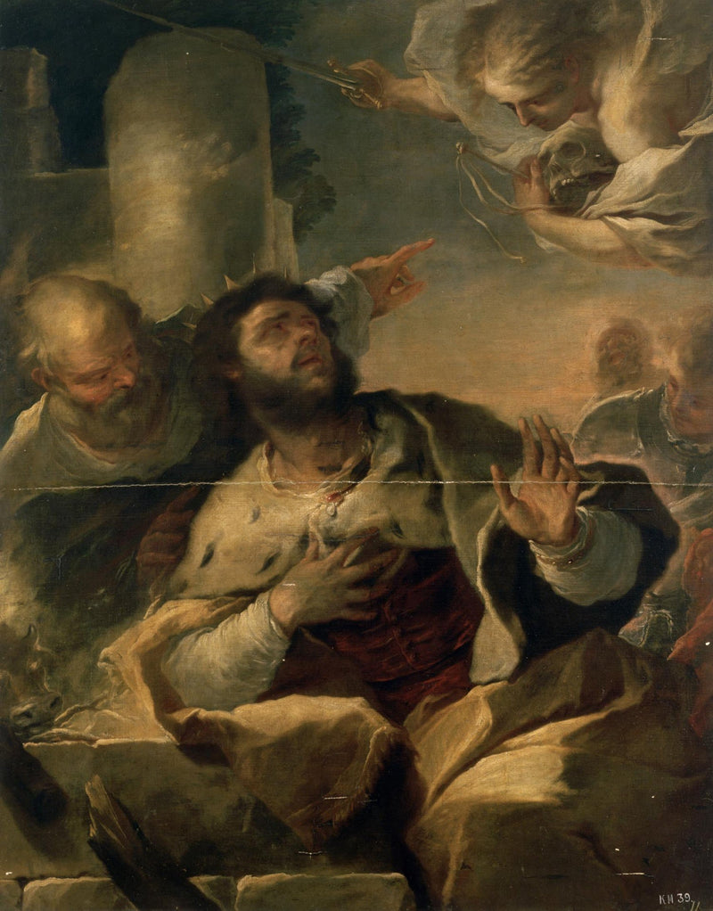 Aparição do anjo ao rei Davi - Luca Giordano