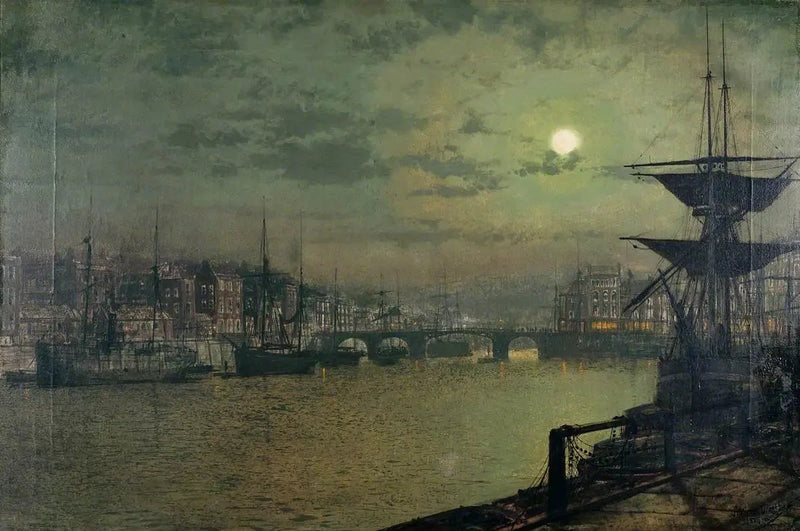 Atraindo as linhas, Whitby - John Atkinson Grimshaw