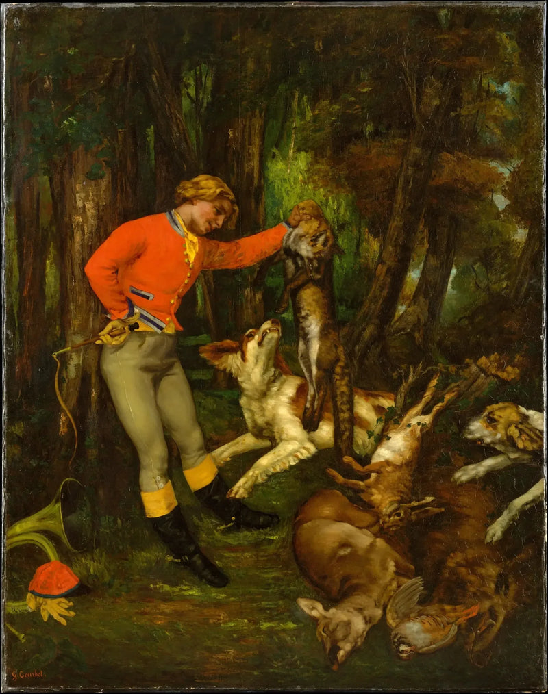 Depois da caça - Gustave Courbet