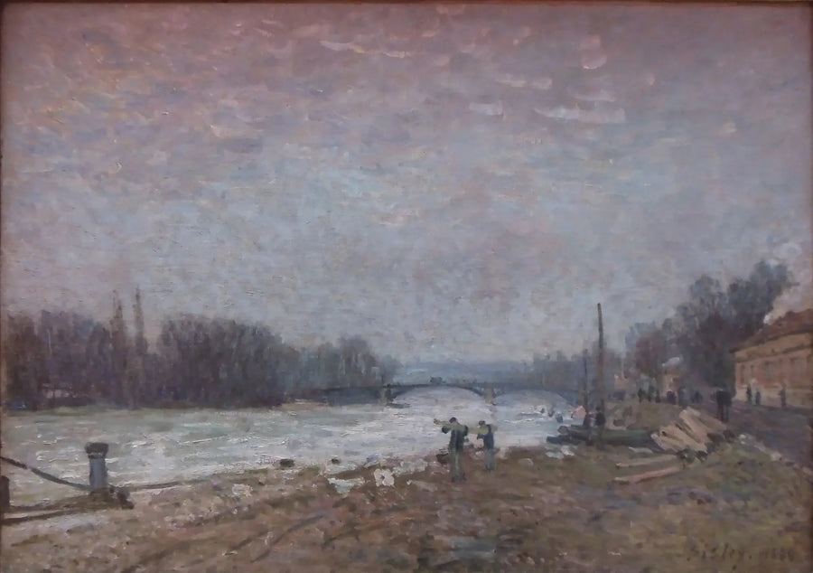 Após a debacle, o Sena na ponte de Suresnes - Alfred Sisley