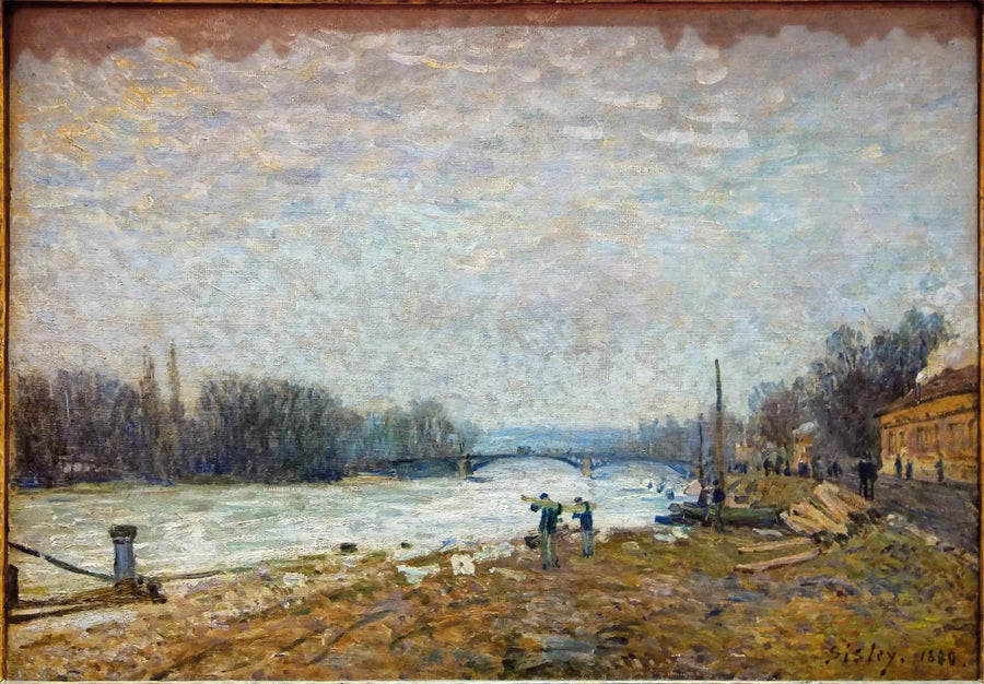 Após a debacle, o Sena na ponte de Suresnes - Alfred Sisley