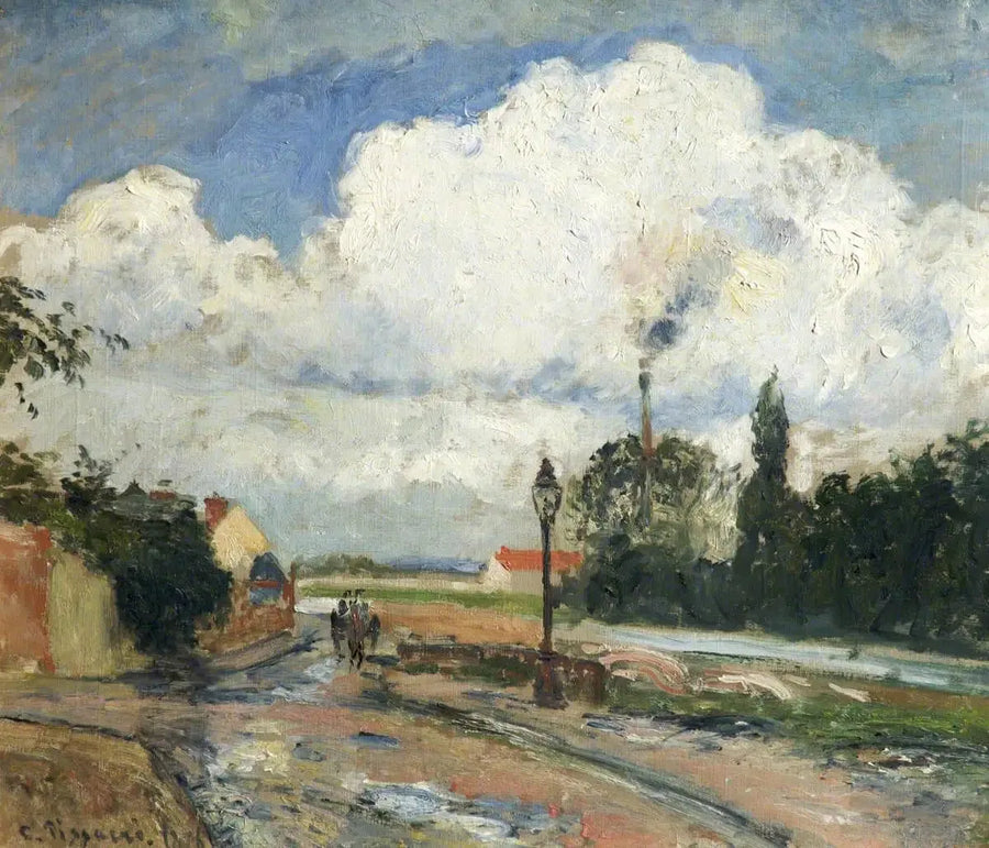 Depois da chuva, cais do Pothuis em Pontoise - Camille Pissarro