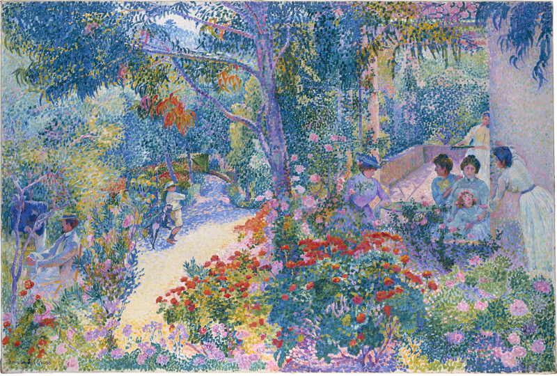 Tarde no jardim - Henri-Edmond Cross
