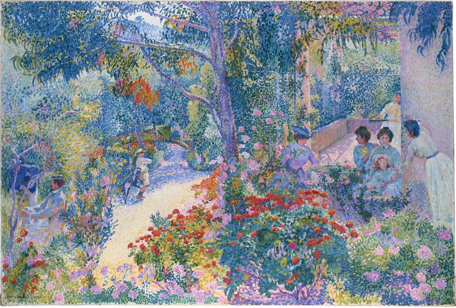 Tarde no jardim - Henri-Edmond Cross