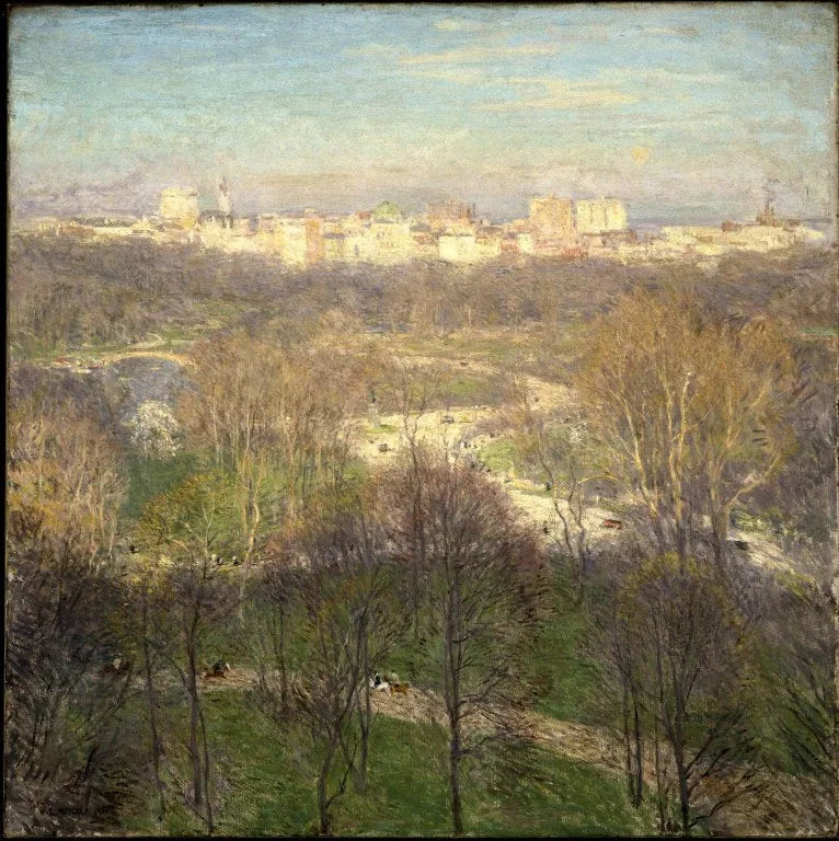 Tarde de início da primavera: Central Park - Willard Metcalf