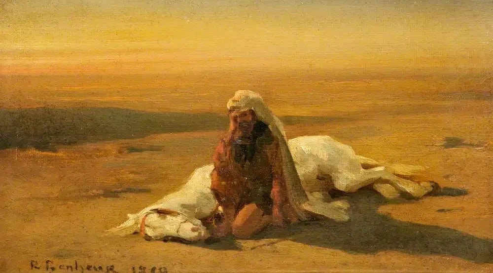 Árabe e um cavalo morto - Rosa Bonheur