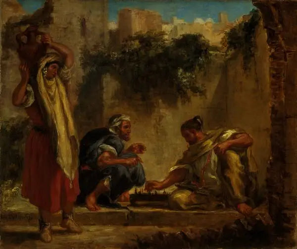 Árabes jogando xadrez - Eugène Delacroix