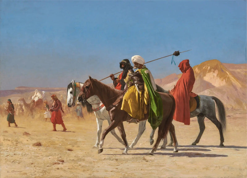 Árabes atravessando o deserto - Jean-Léon Gérôme