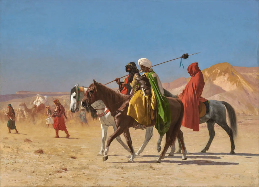 Árabes atravessando o deserto - Jean-Léon Gérôme