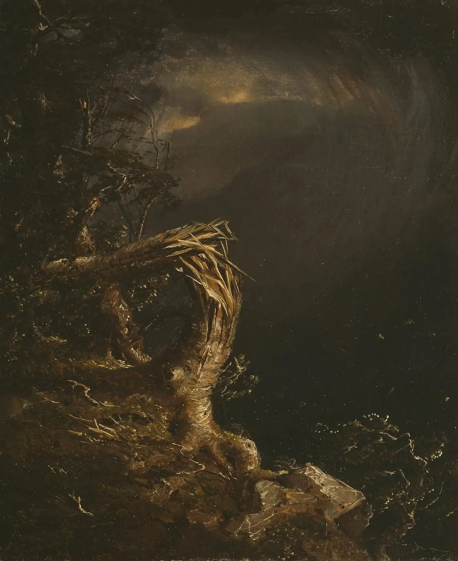 Árvore atingida por relâmpago - Jasper Francis Cropsey
