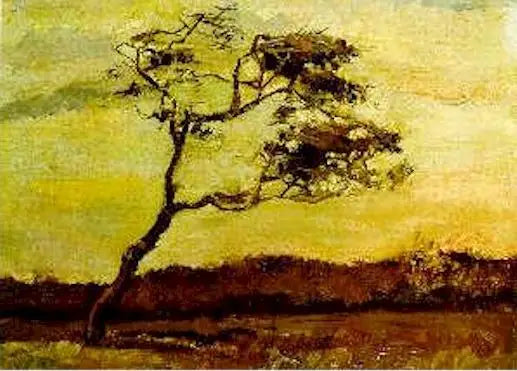 Árvore açoitada pelo vento - Vincent van Gogh