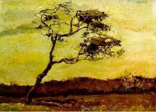 Árvore açoitada pelo vento - Vincent van Gogh