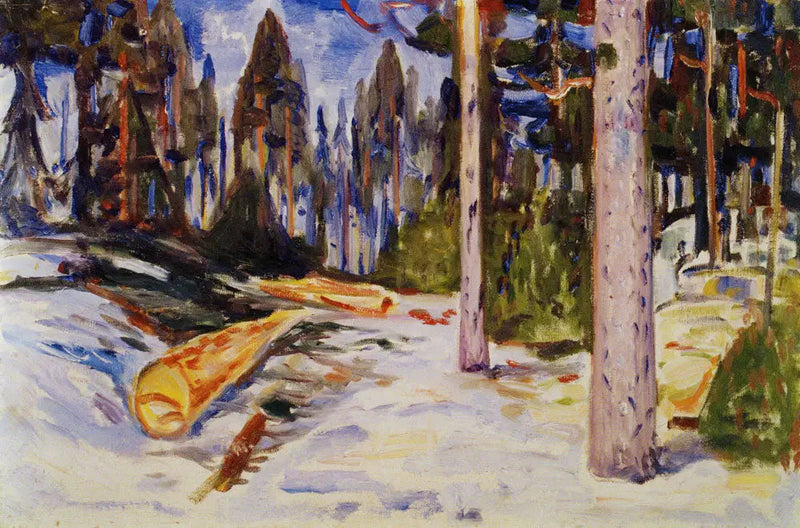 Árvores derrubadas - Edvard Munch