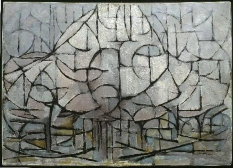 Árvores em flores - Piet Mondrian