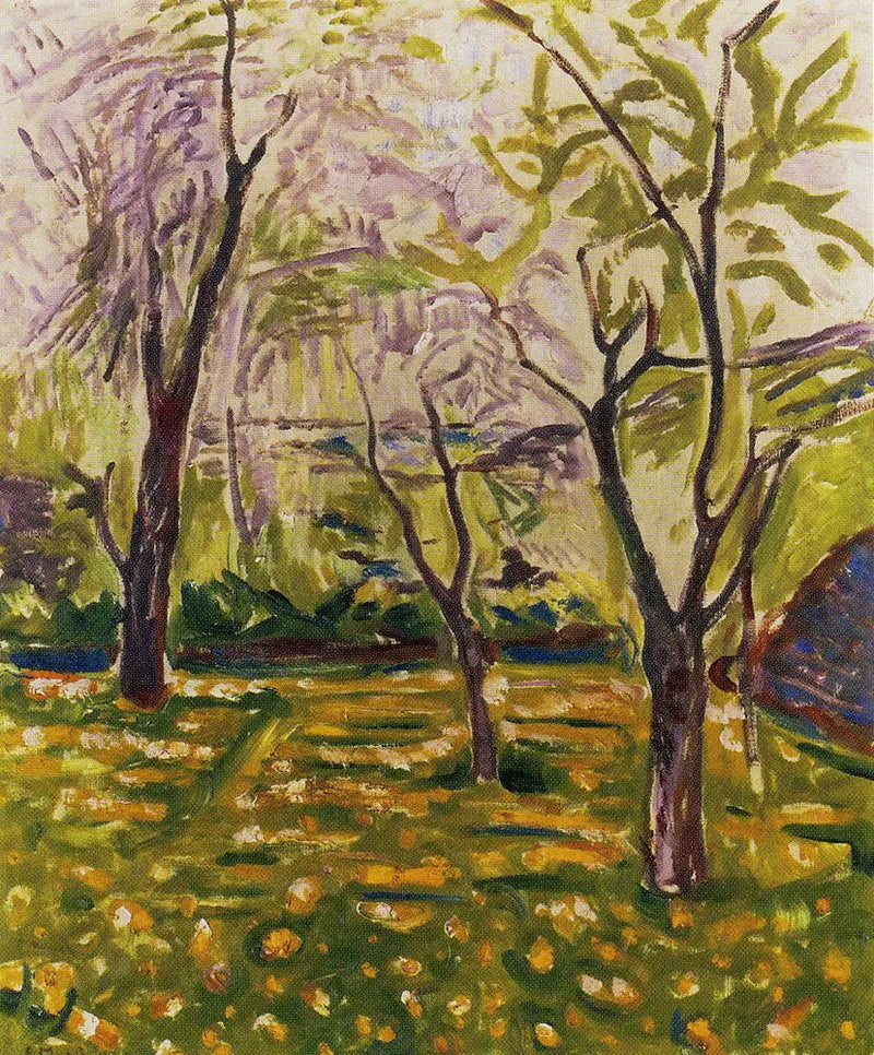 Árvores e Ranúnculos - Edvard Munch