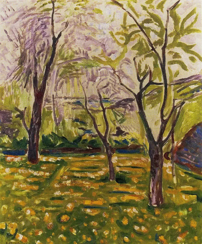 Árvores e Ranúnculos - Edvard Munch