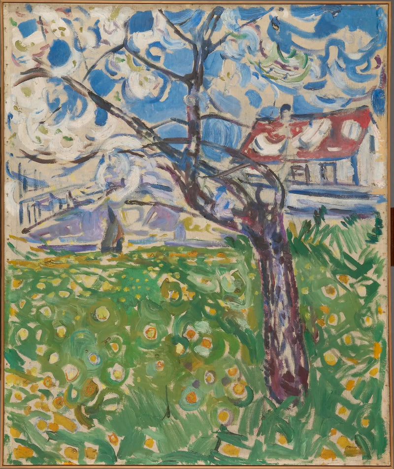 Árvores frutíferas em flor - Edvard Munch