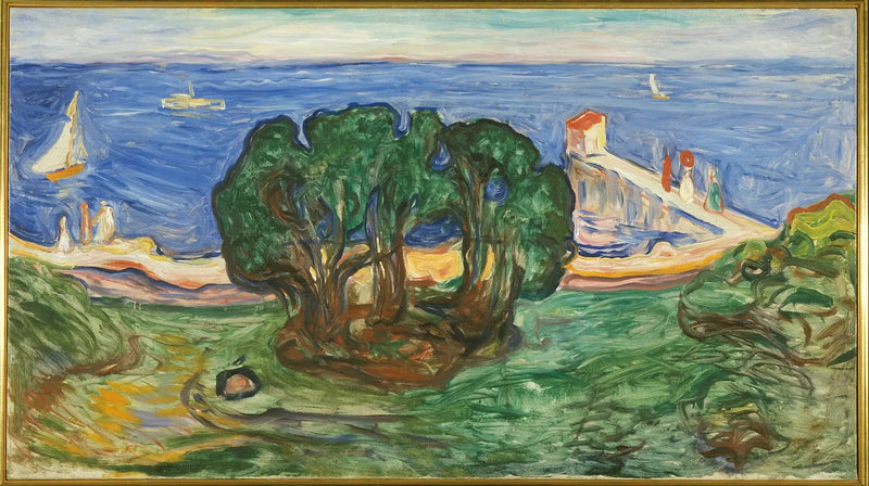 Árvores na praia (Frise Linde) - Edvard Munch