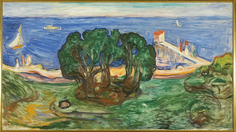 Árvores na praia (Frise Linde) - Edvard Munch