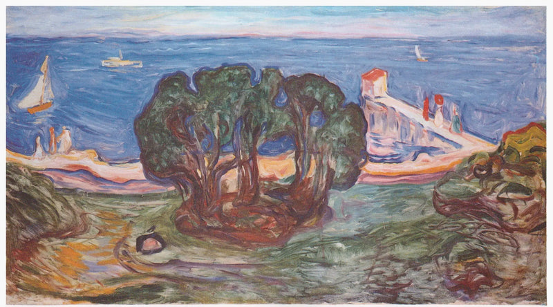 Árvores na praia (Frise Linde) - Edvard Munch