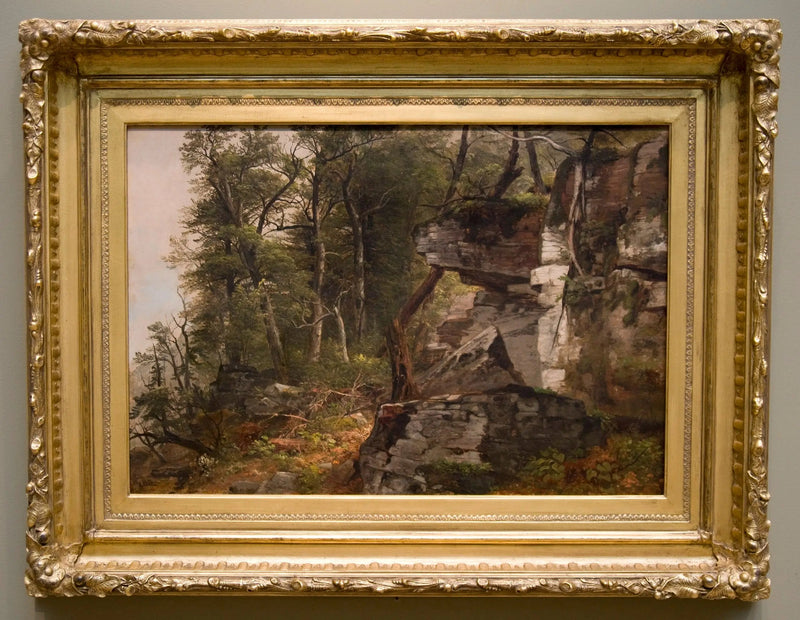Árvores em uma colina rochosa - Asher Brown Durand
