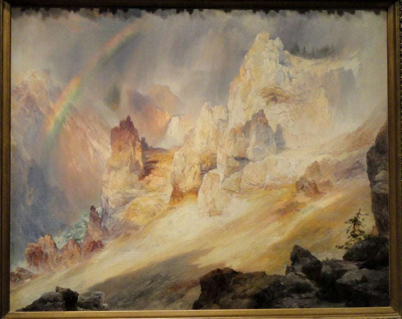 Arco-íris sobre o Grand Canyon de Yellowstone - Thomas Moran