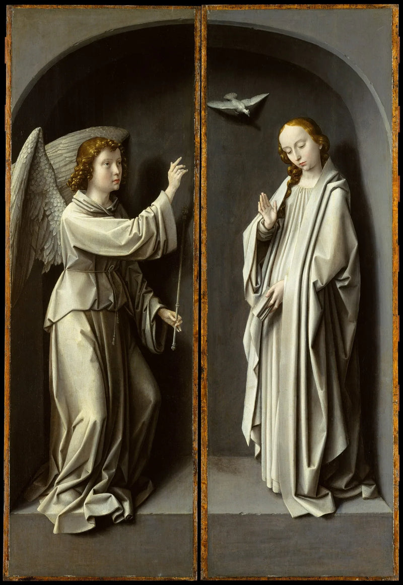 Arcanjo Gabriel; A Virgem Anunciante - Gérard David