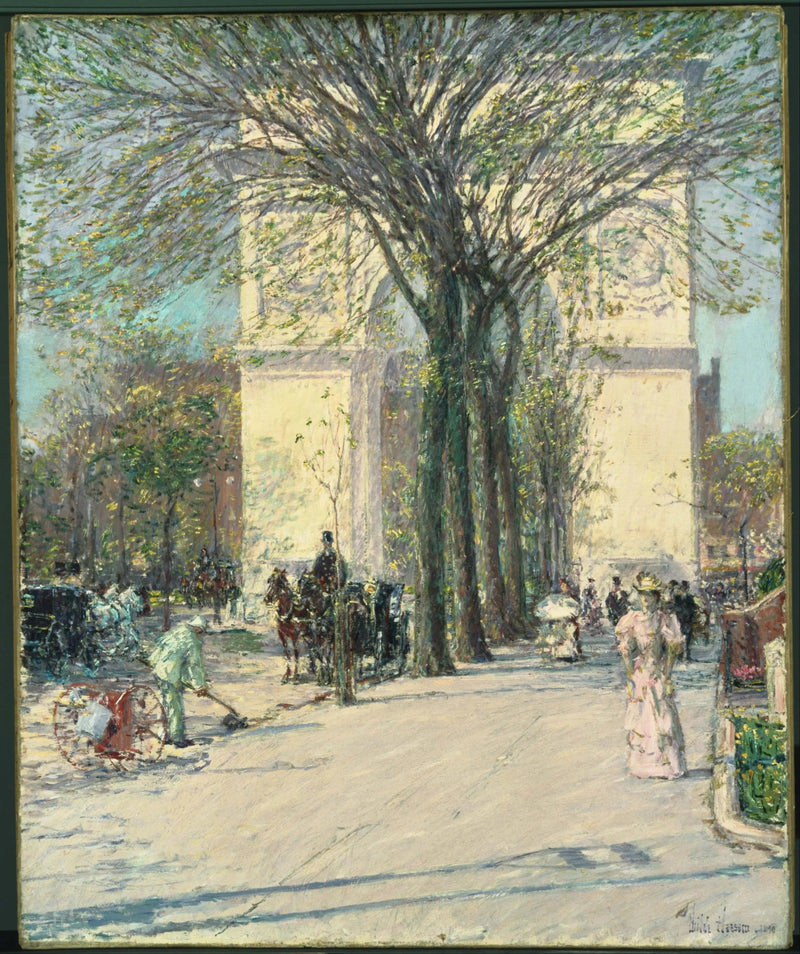 Arco de Washington, primavera - Childe Hassam