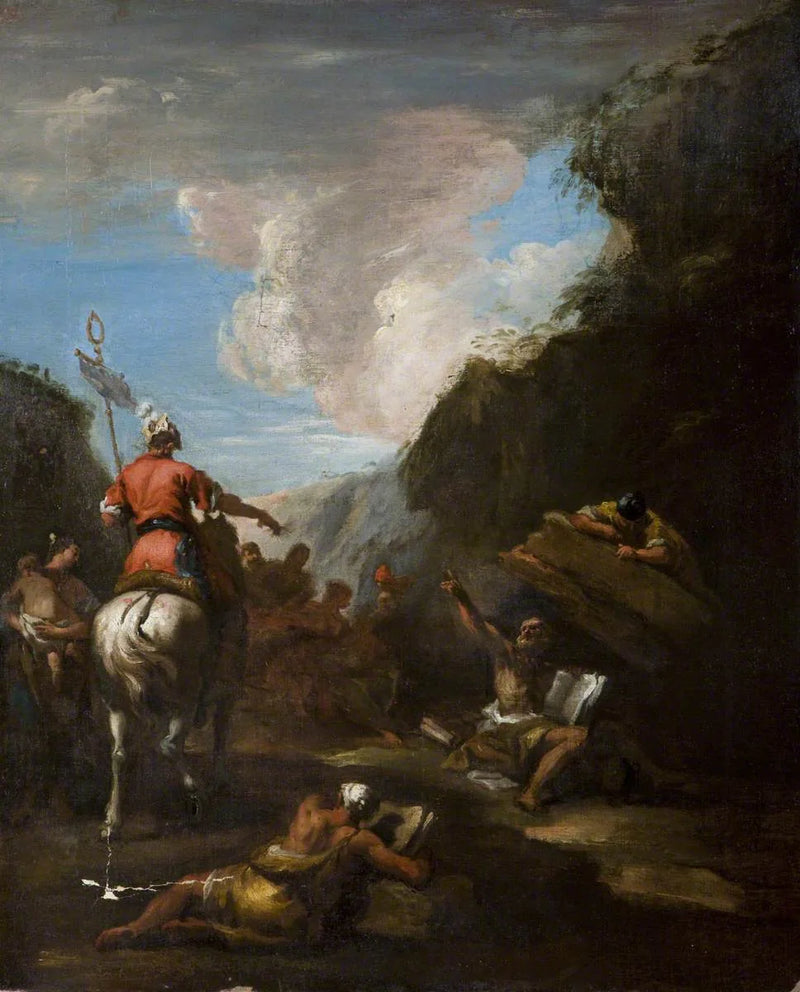 Arquimedes e Hierão no assento de Siracusa - Sebastiano Ricci