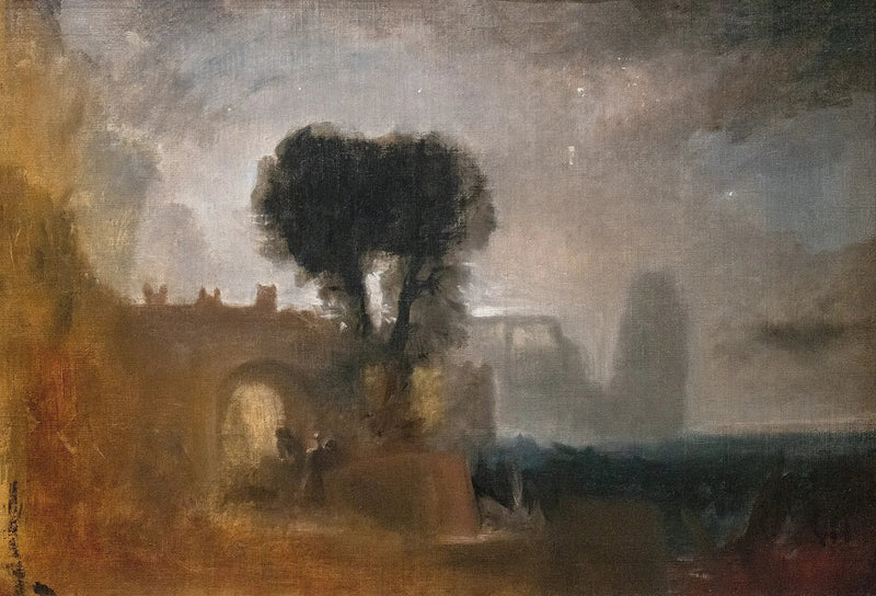 Arco com Árvores à Beira-Mar; Esboço para 'A Separação de Hero e Leandro' - J. M. W. Turner