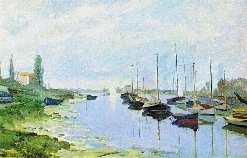 Argenteuil, barcos ao longo da margem W226 - Claude Monet