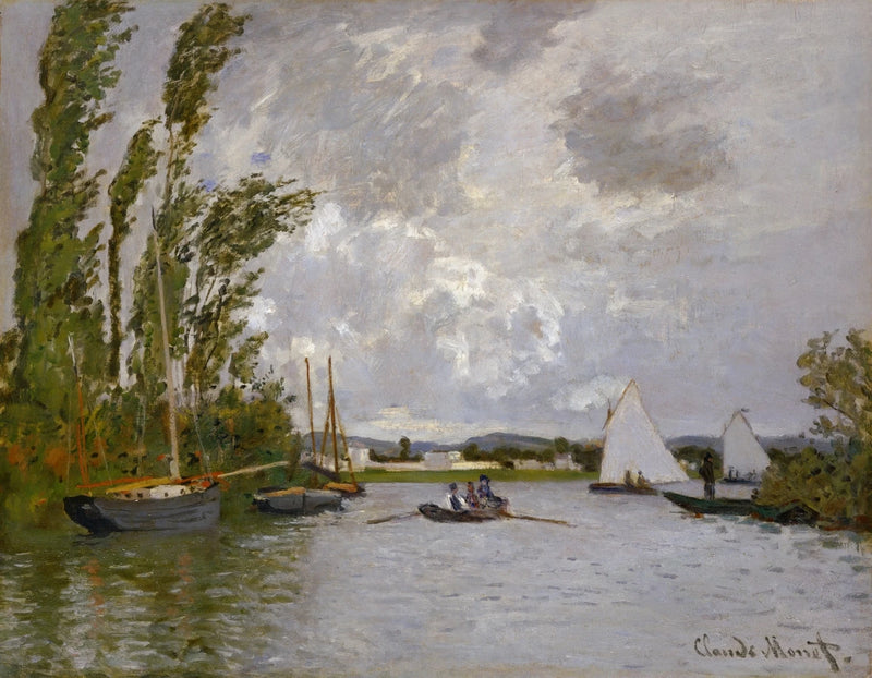 Argenteuil visto do pequeno braço do Sena W232 - Claude Monet