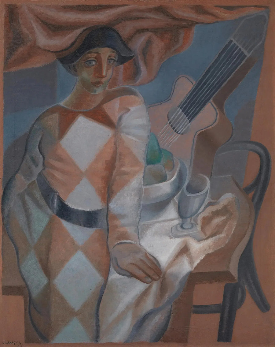 Arlequim diante de uma mesa - Juan Gris