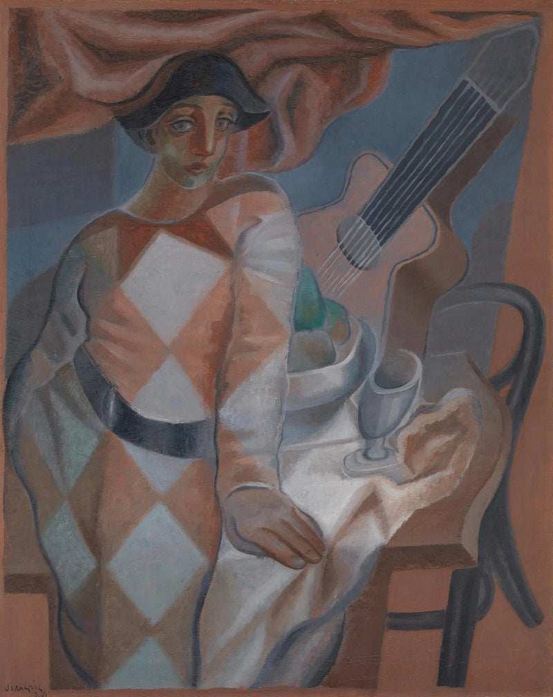 Arlequim diante de uma mesa - Juan Gris