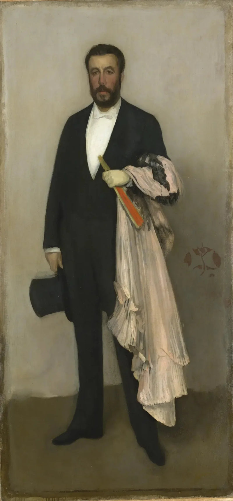 Arranjo em cor de pele e preto: Retrato de Théodore Duret - James Abbott McNeill Whistler