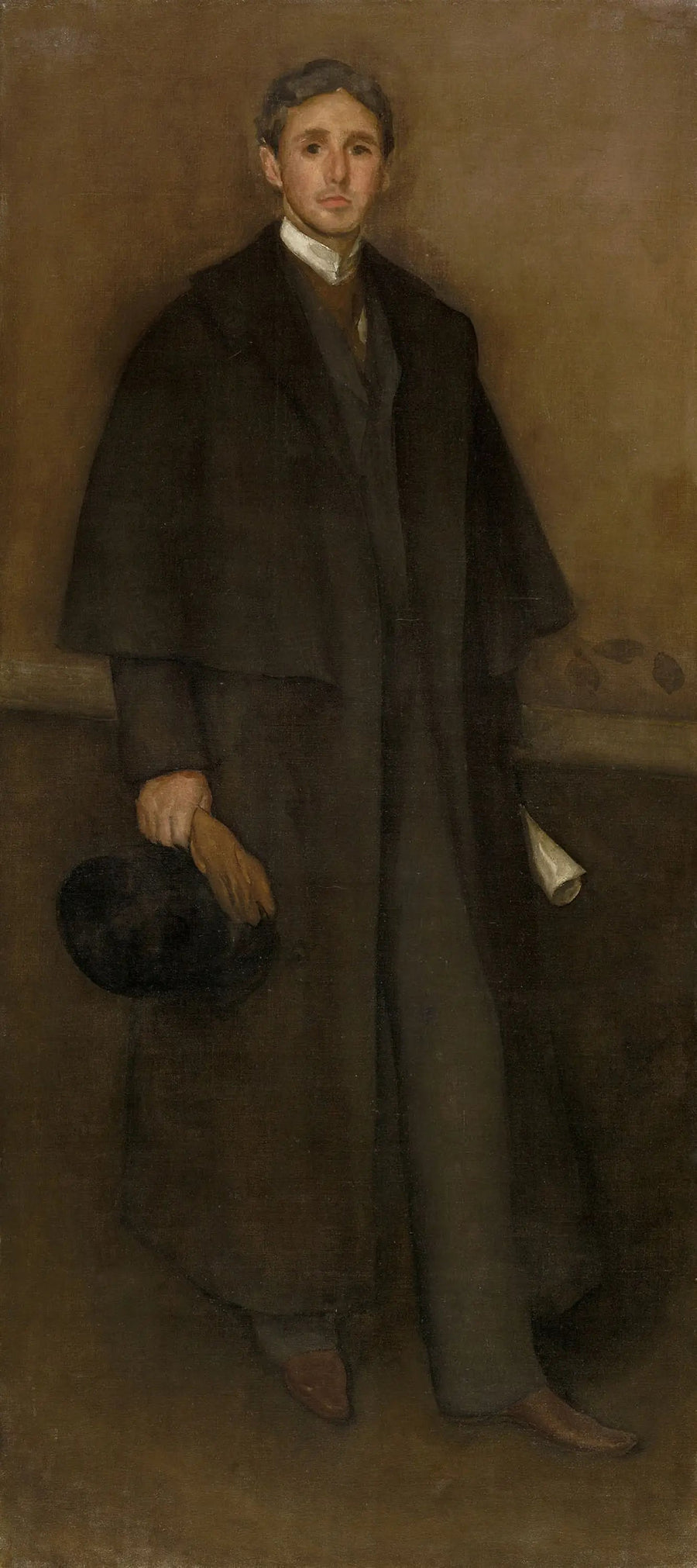 Arranjo em cores de cadeira e marrom: Retrato de Arthur J. Eddy - James Abbott McNeill Whistler