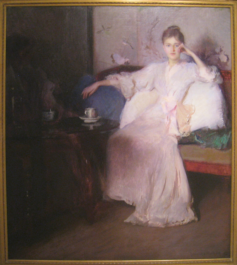 Arranjo em Rosa e Cinza (Chá da Tarde) - Edmund Charles Tarbell