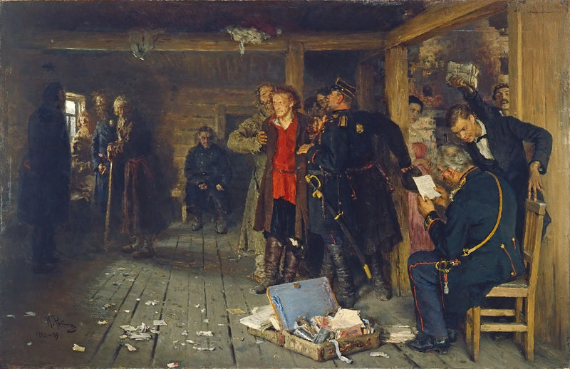 Prisão de um propagandista - Ilya Repin