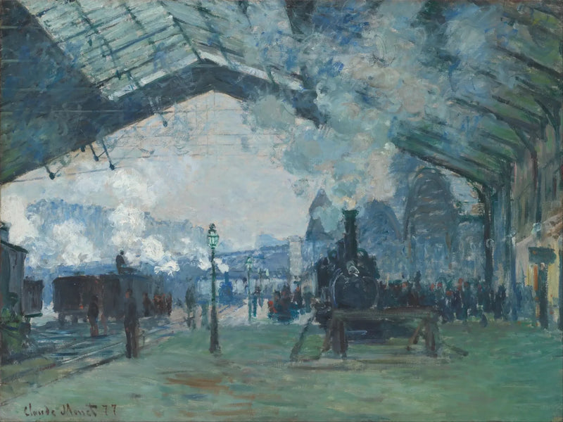 Chegada do trem da Normandia, estação Saint-Lazare - Claude Monet